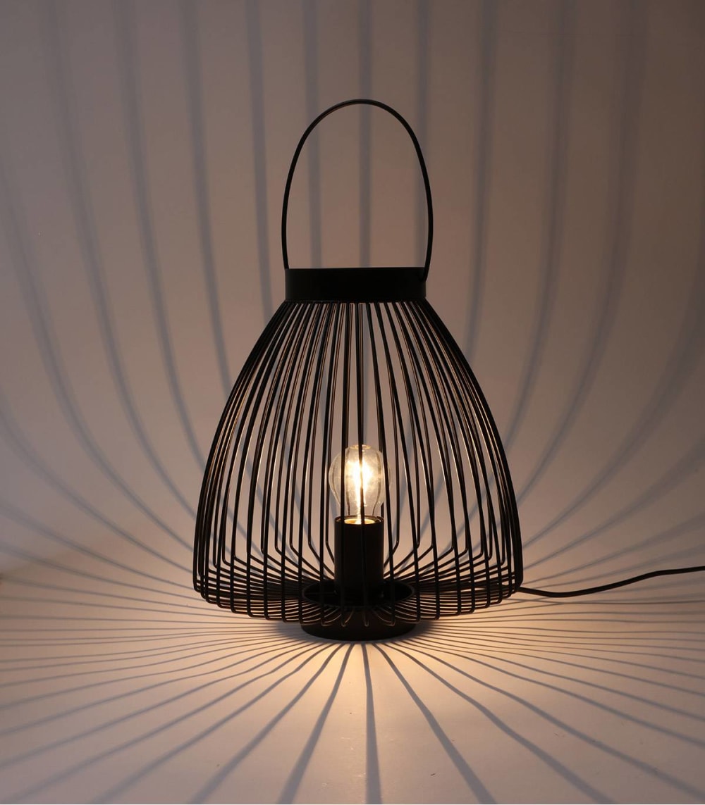 En métal noir, h. 31,50 cm - Maisons du Monde
