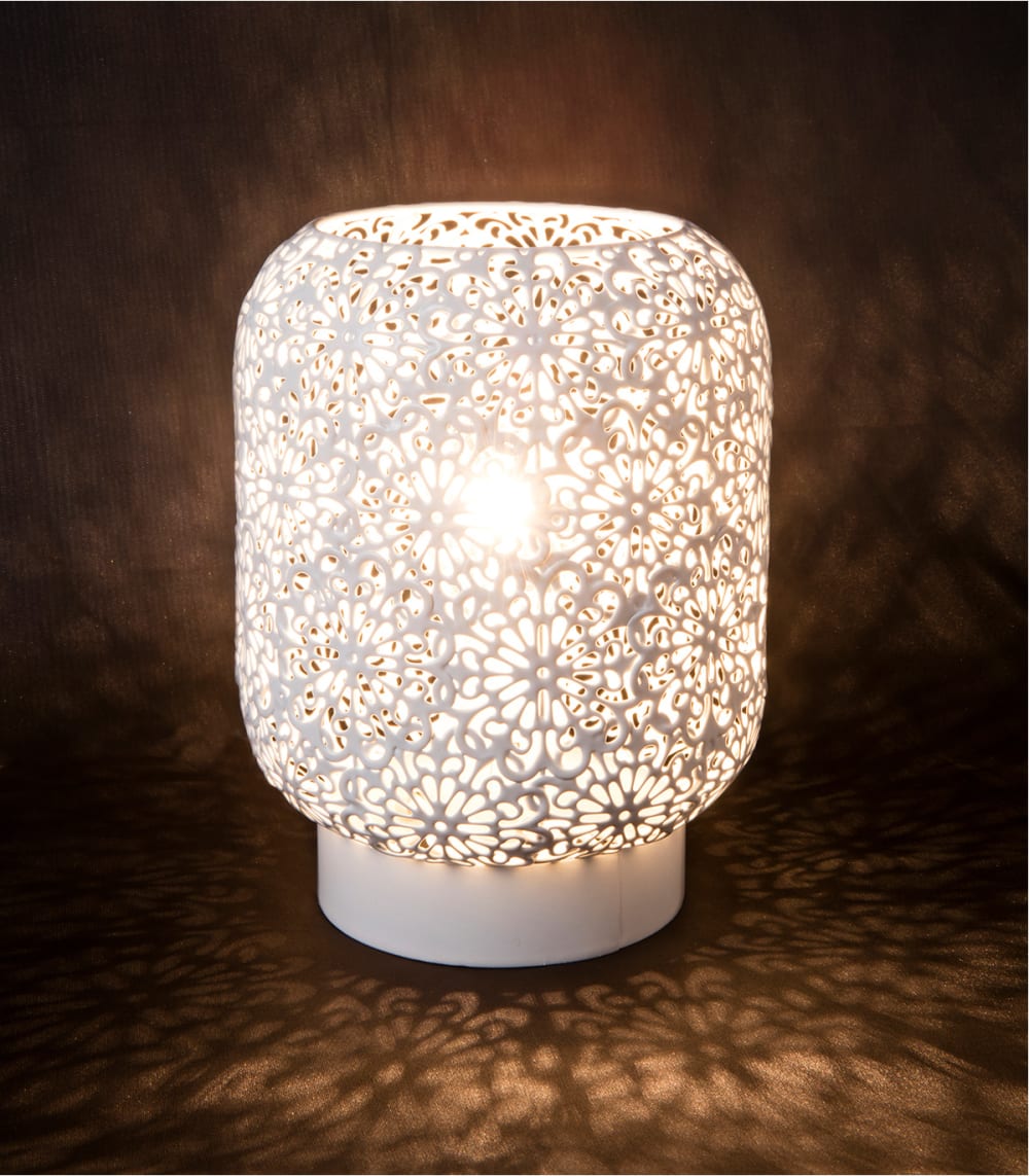 En métal blanc, h. 20 cm - Maisons du Monde
