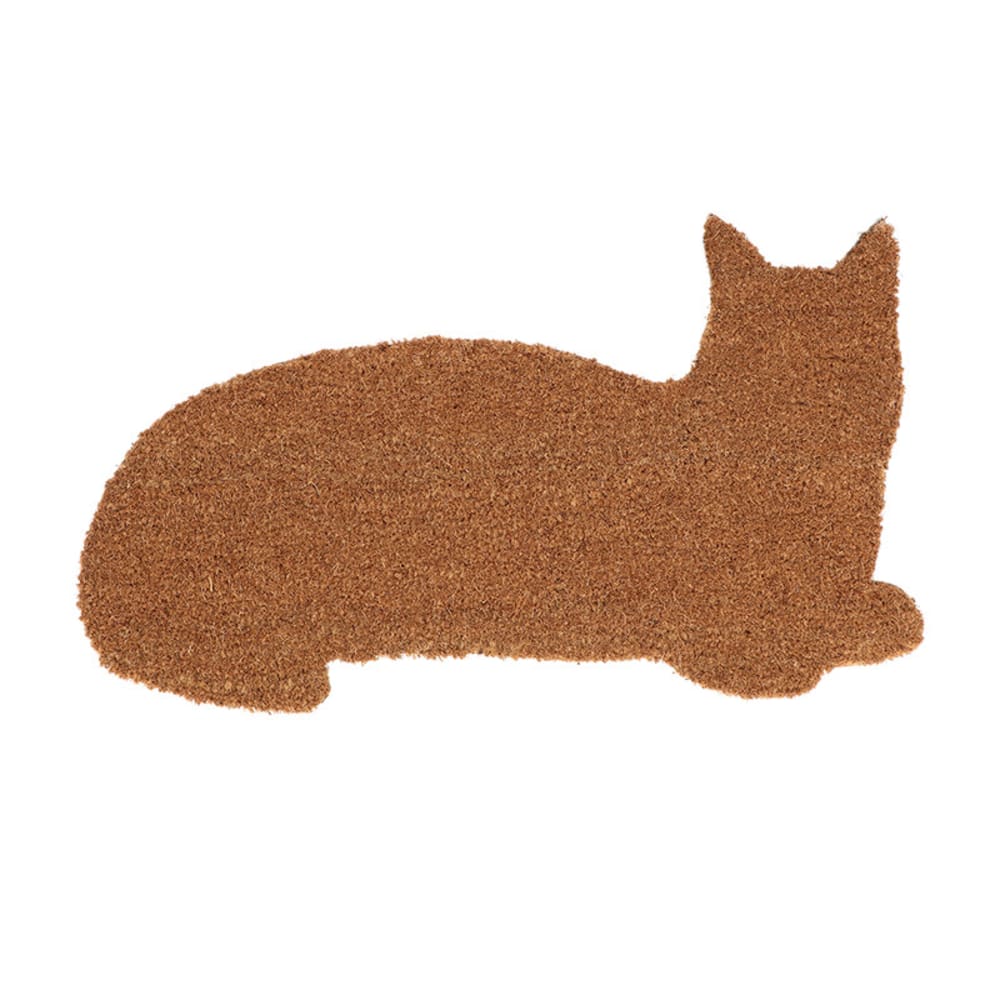 Paillasson coco chat 75 cm marron
