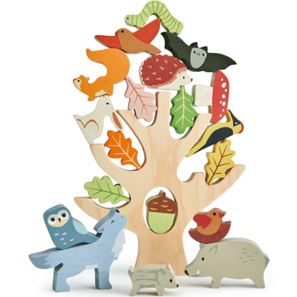 Animaux de la forêt en bois à empiler