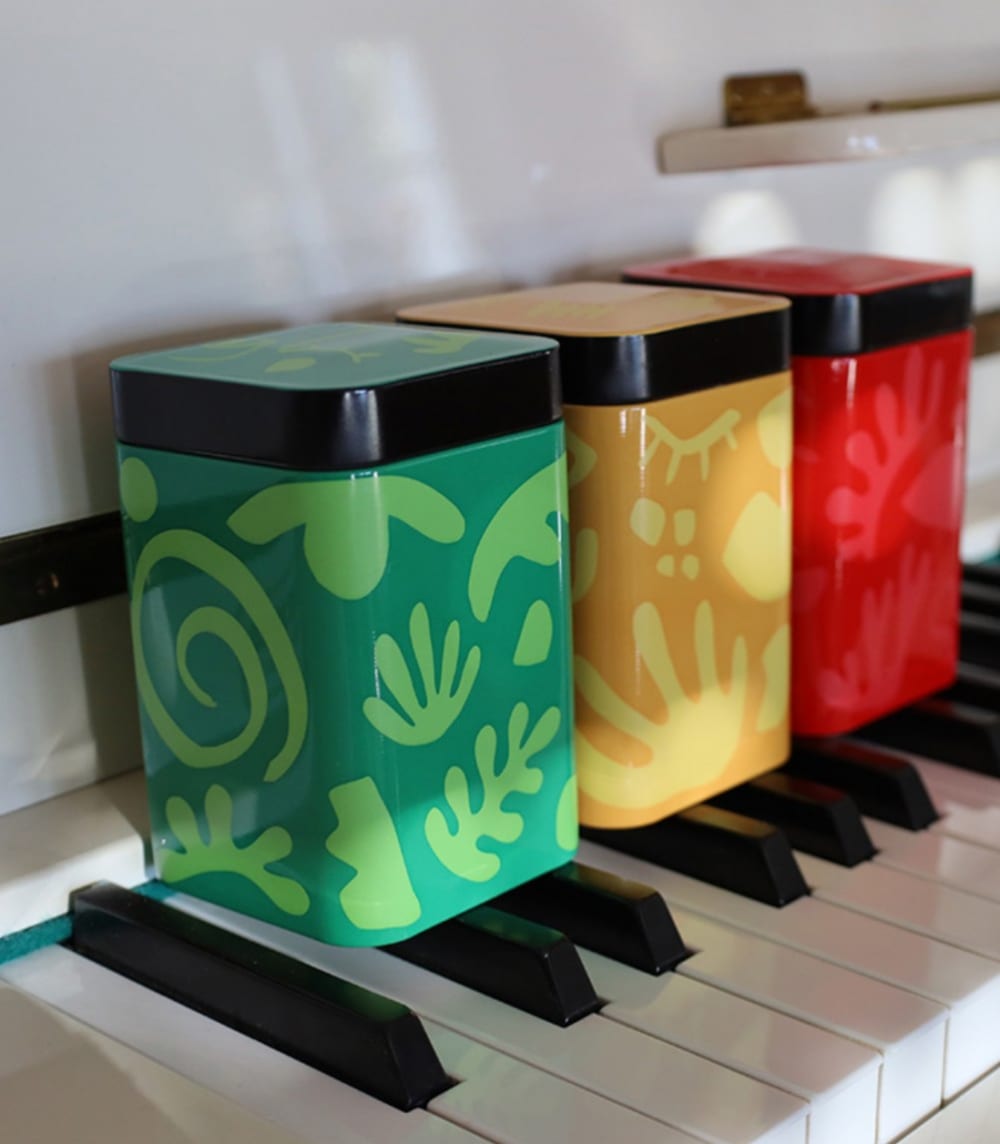 Boite métallique pour le thé ou le café Opera jaune 100g - Maisons du Monde