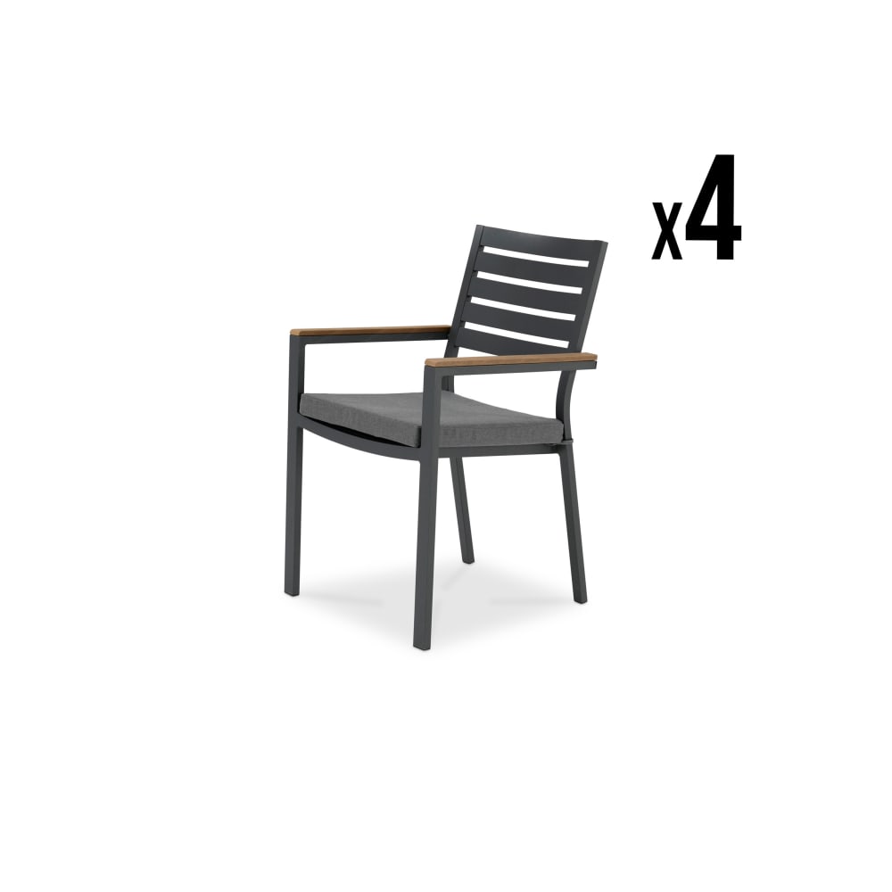 Lot de 4 chaises empilables