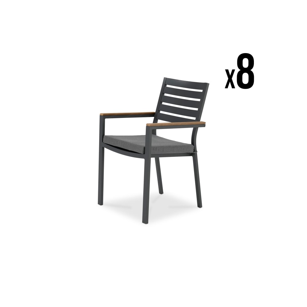 Lot de 8 chaises empilables