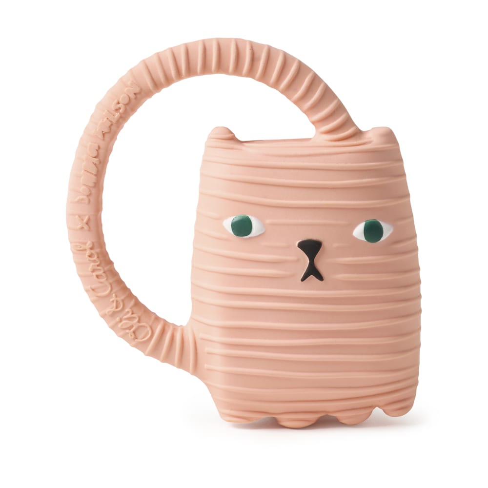 Oli&Carol Anneau de dentition Ginge le chat Multicolore Latex Naturel - 22x3x12cm