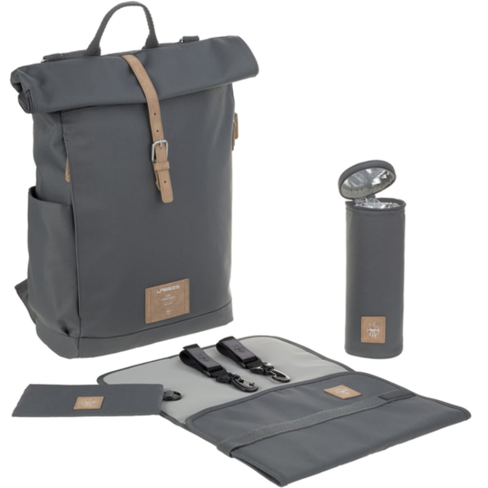 Lassig Sac à dos à langer Gris Pes - Polyester - 15x30x46cm