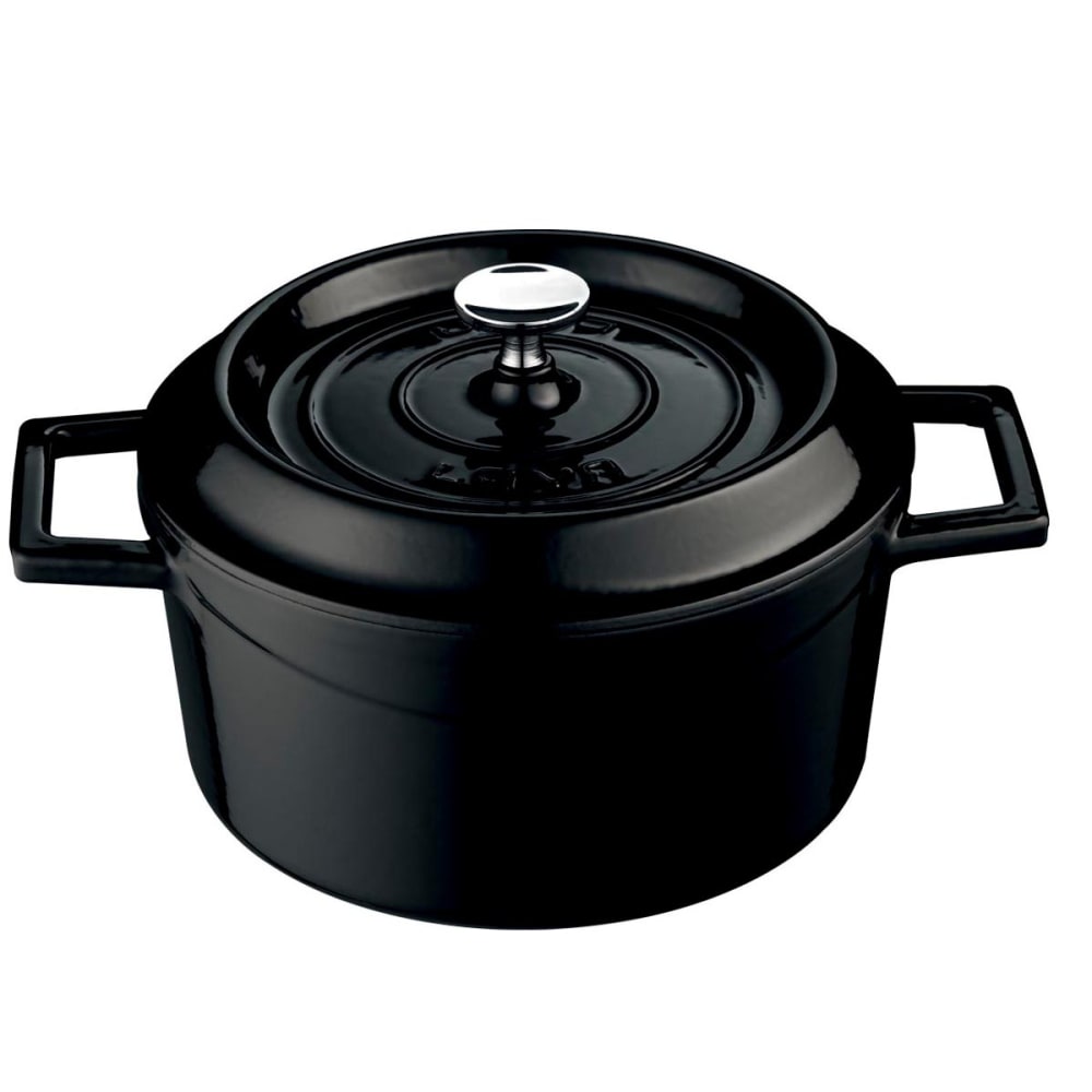 Cocotte poêle à frire lava en fonte noir   ø 32 cm   combisteel