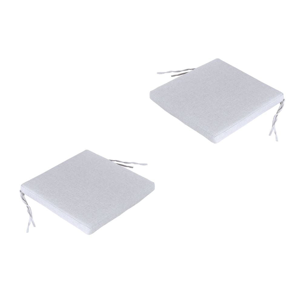 Pack de 2 cojines para sillas de jardín olefin gris claro 44x44 cm