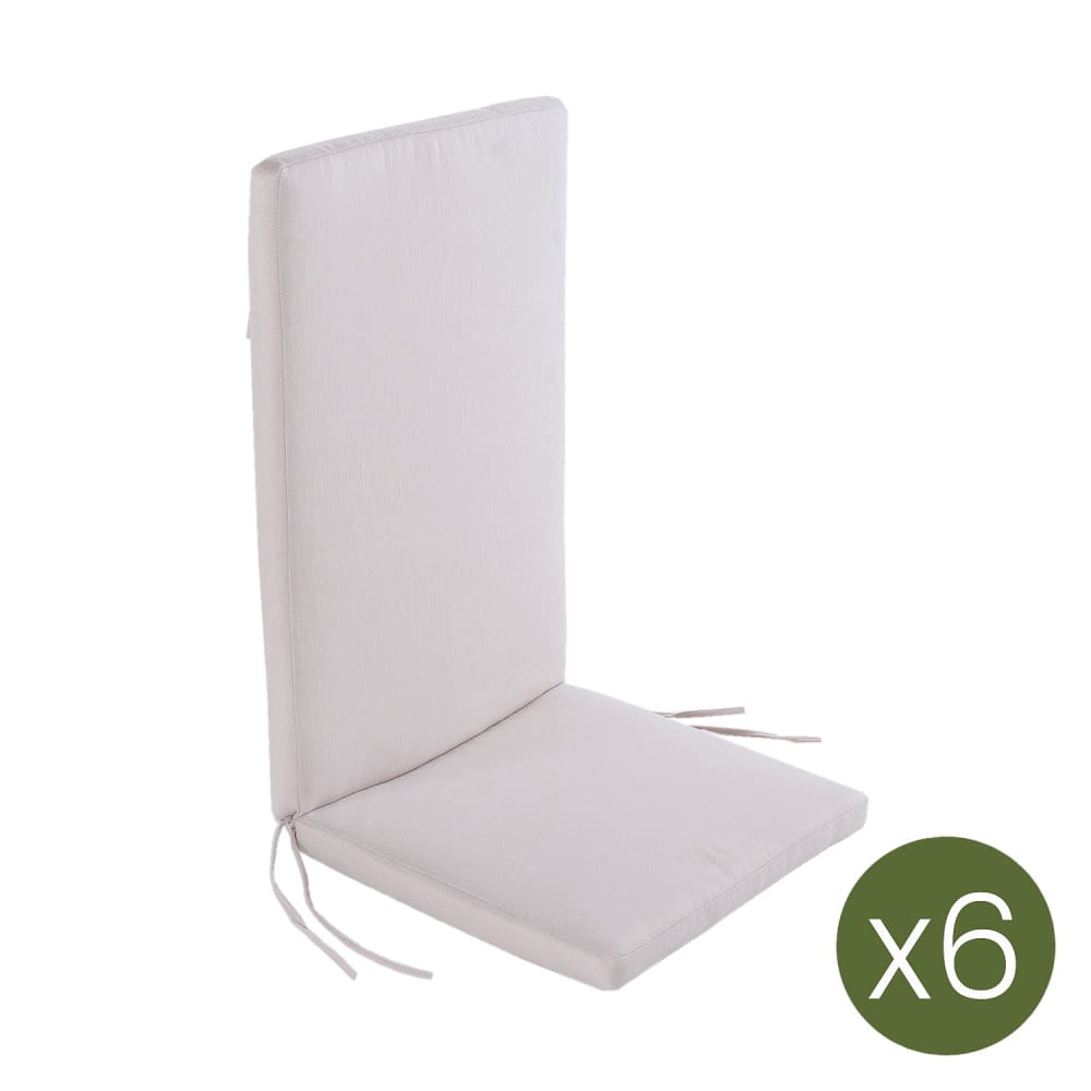 Pack de 6 cojines para sillón de jardín reclinable olefin crudo