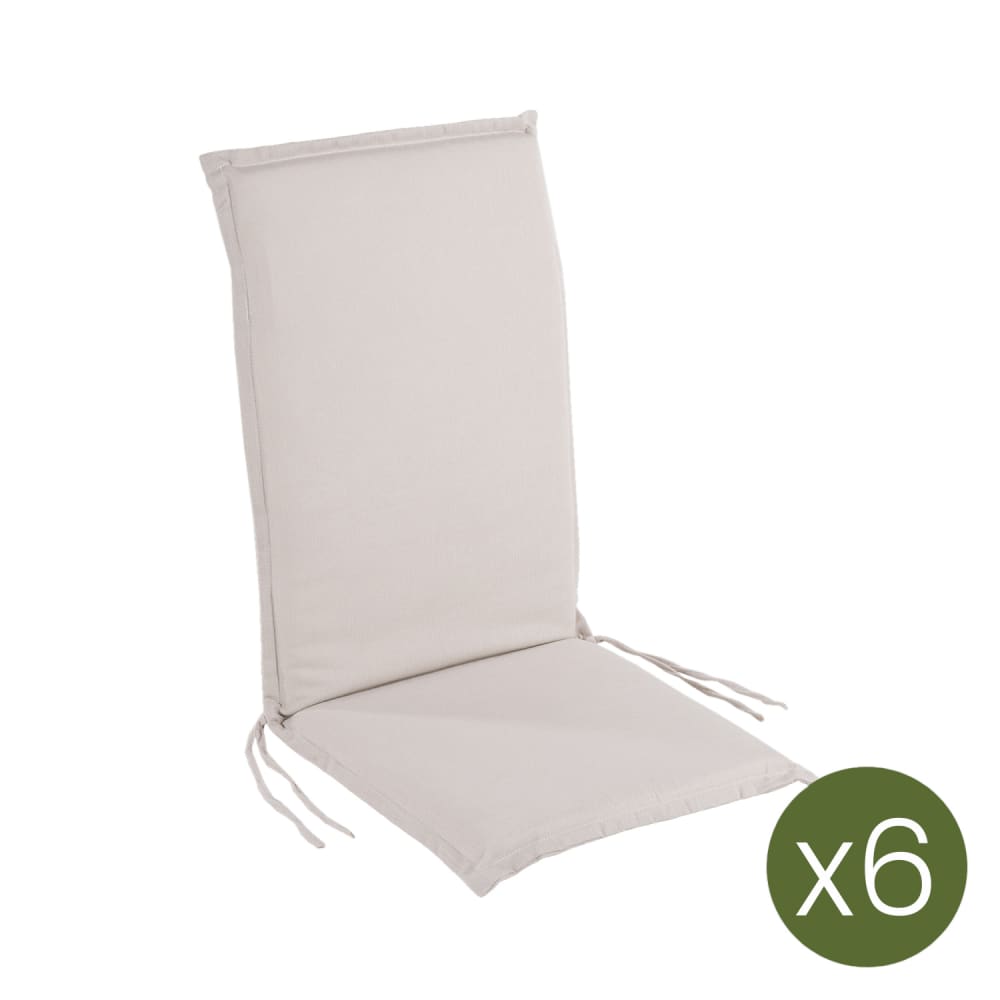 Pack de 6 cojines para sillón de jardín reclinable olefin crudo