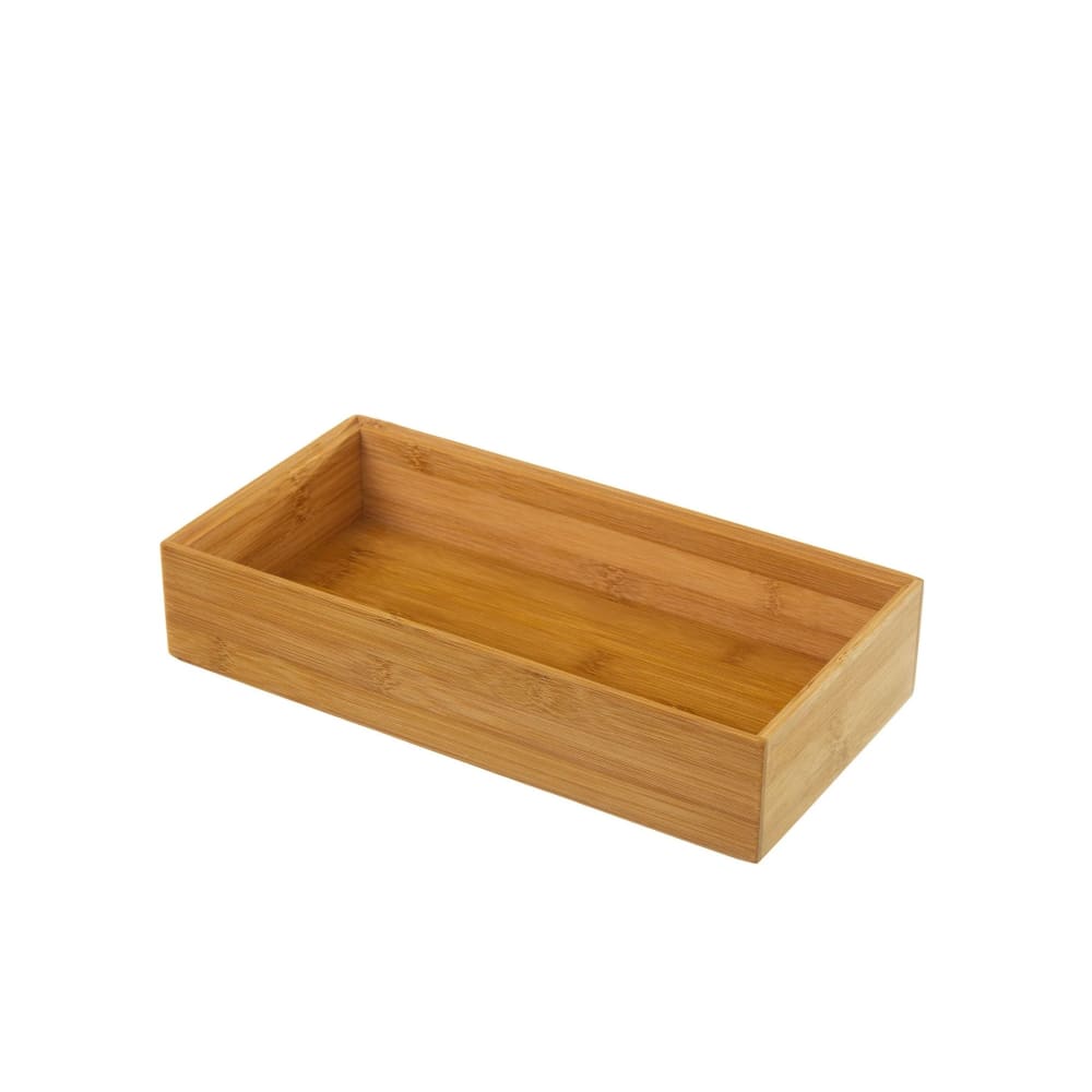 Rangement organisateur salle de bain bambou - 30x15x6.5cm