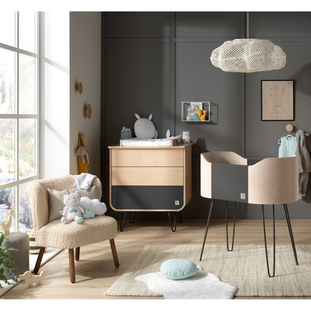 Commode 3 tiroirs pieds métal - Maisons du Monde