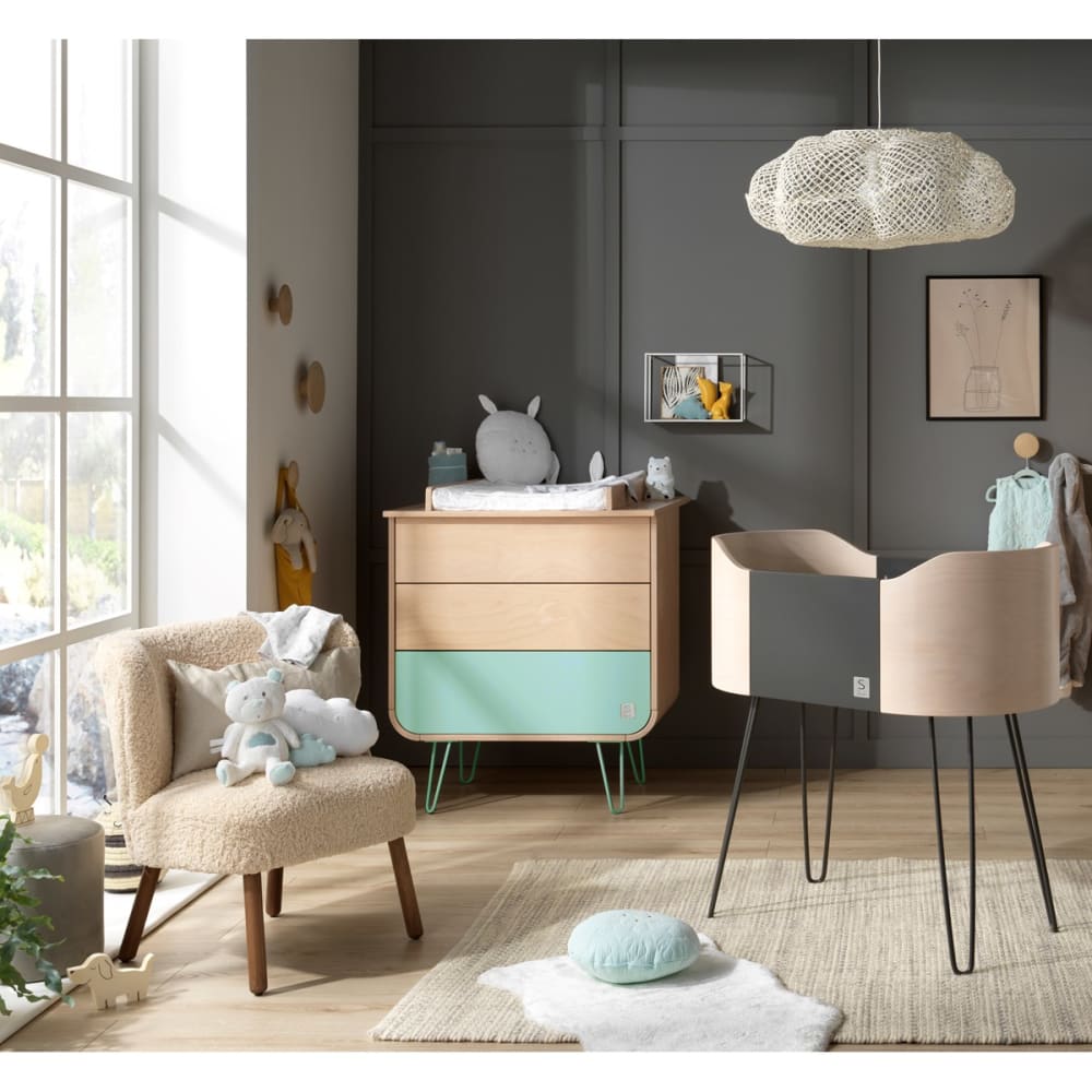 Commode 3 tiroirs pieds métal - Maisons du Monde