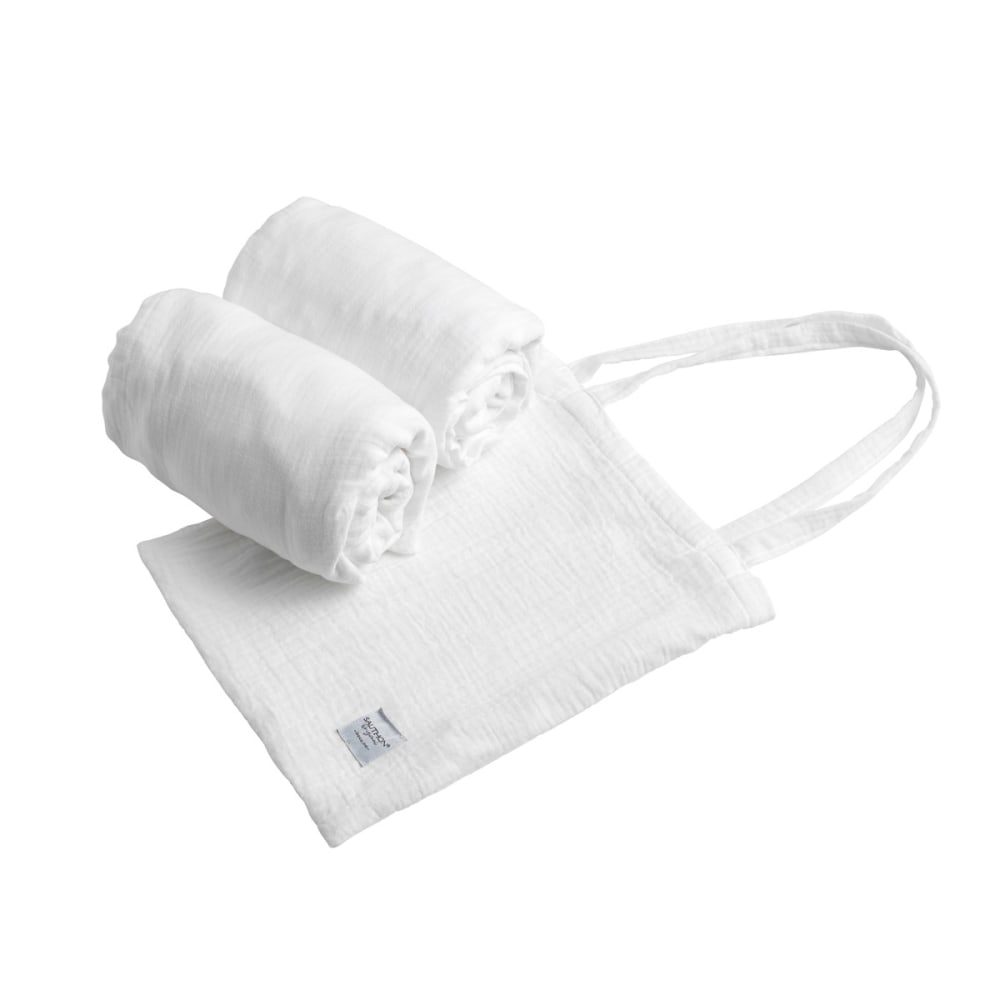 Sauthon Original - Lot 2 draps housse lit évolutif 140x70cm en coton