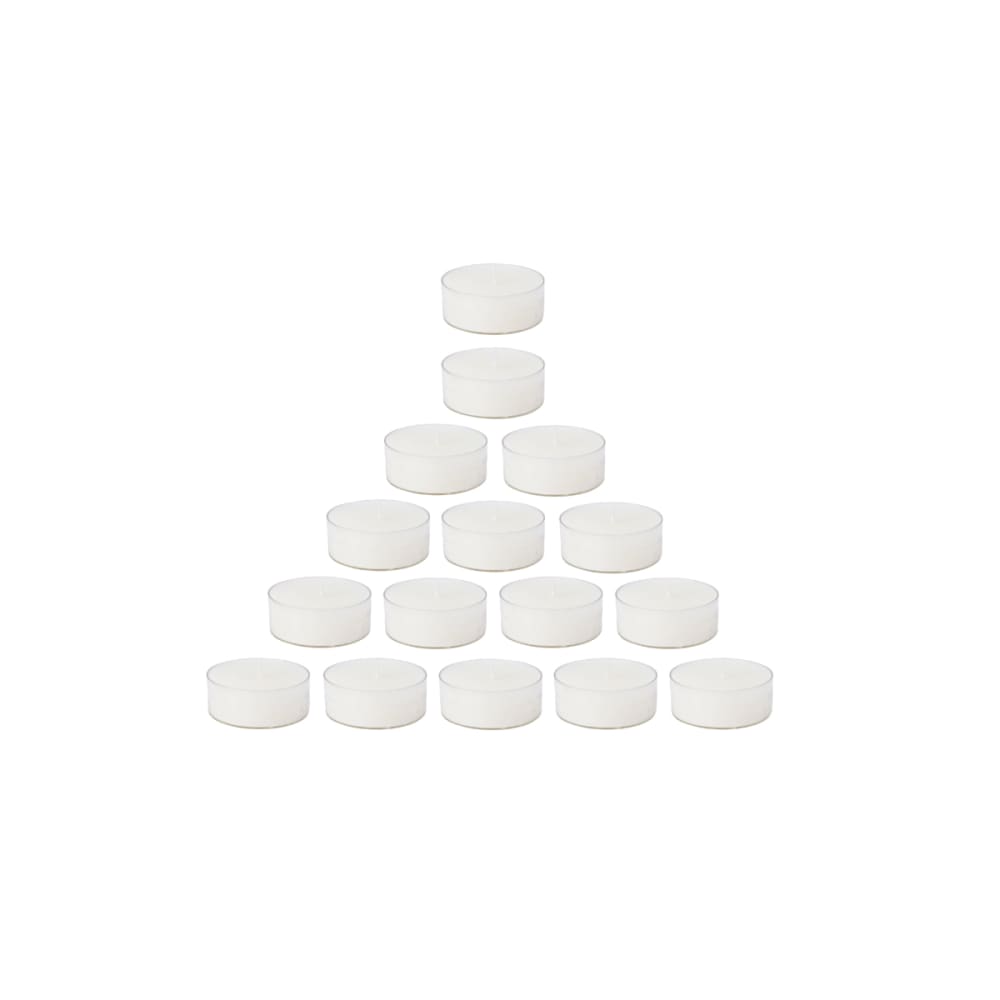 Sia Deco Set mit 16 Kerzen D40, Weiß style modern Weiß Wachs