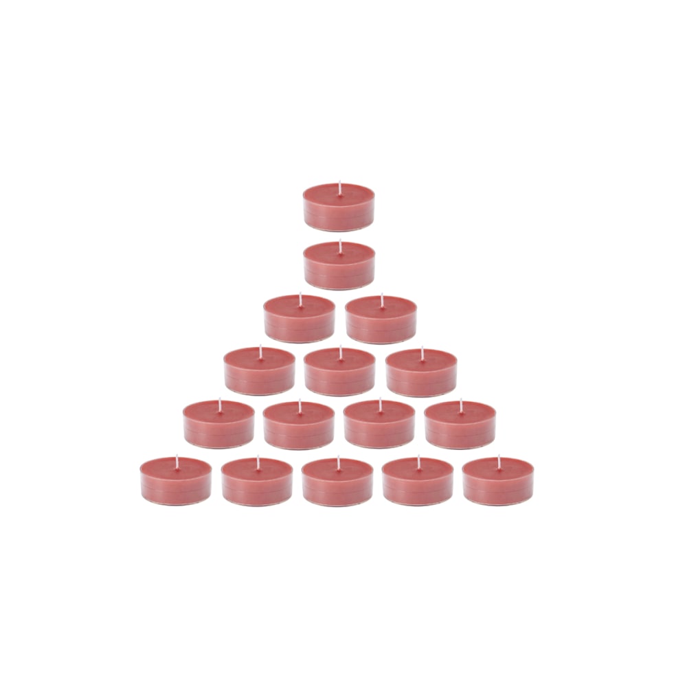 Sia Deco Set mit 16 Kerzen D40, Rot style modern Rot Wachs