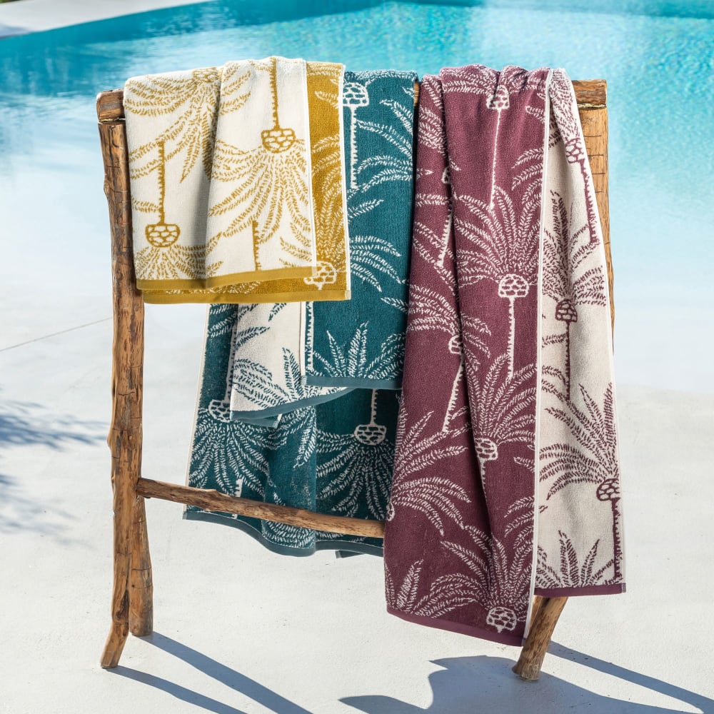 Serviette de toilette en coton 480 g/m² jaune ocre 50x100cm