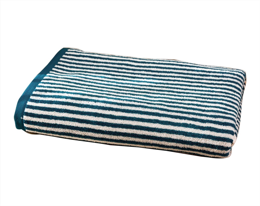 Serviette de toilette en coton 450 g/m² bleu canard 50x90cm