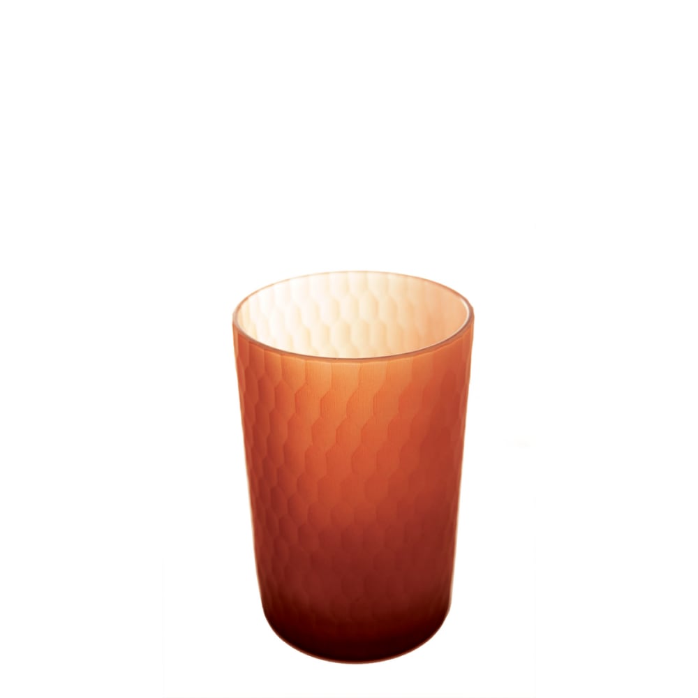 Sia Deco Dekoratives Windlicht aus Glas H18, Orange style modern orange Glas