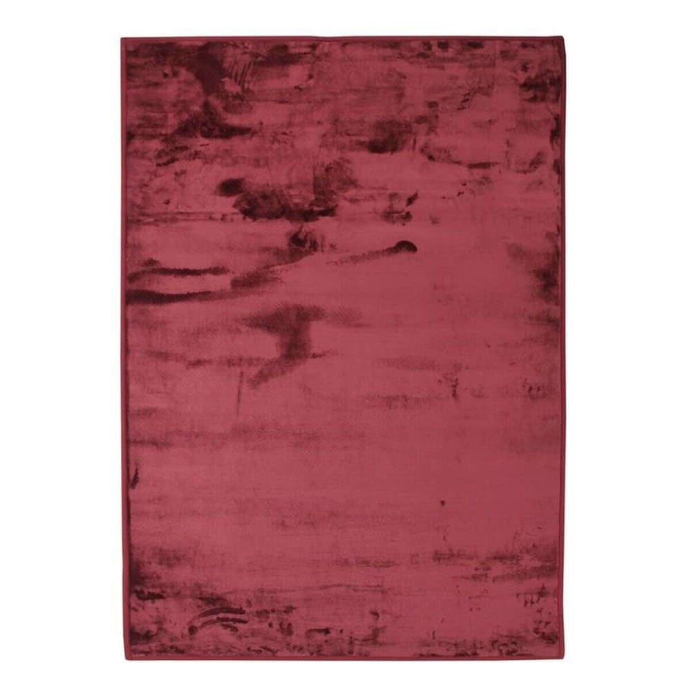 Tappeto extra morbido effetto velluto rosso scuro 185x290 - The