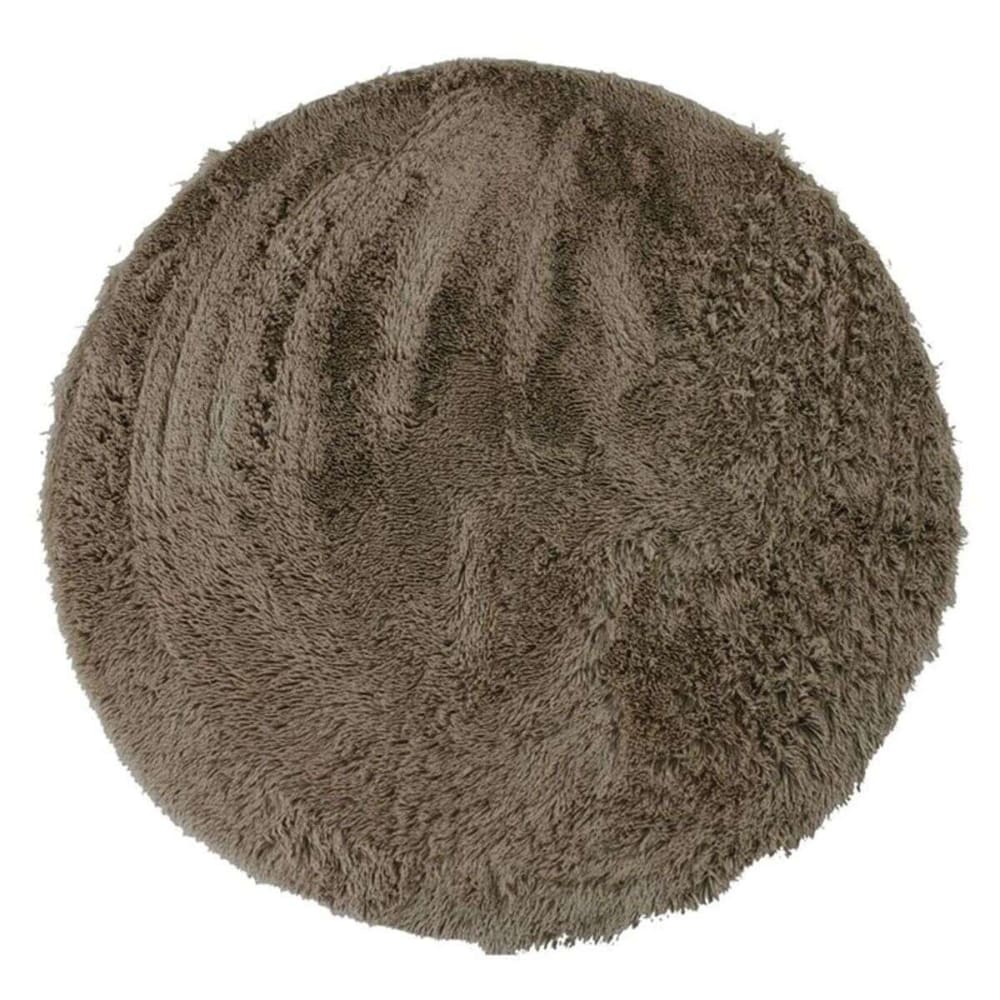 Tapis  à base fine et souple extra doux taupe diam.160