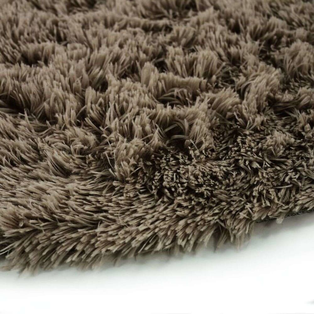Tapis à base fine et souple extra doux taupe diam.160 — vue 4