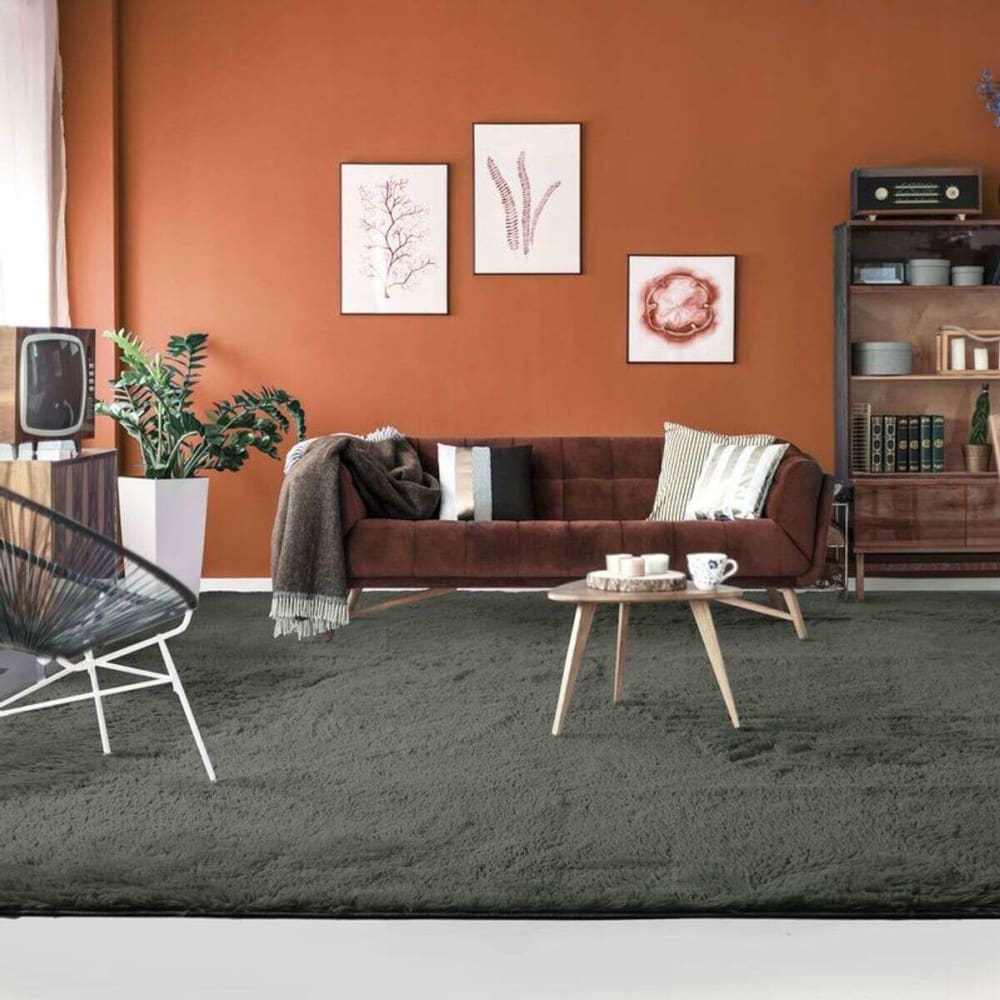 Tapis à base fine et souple extra doux gris foncé 225x340 — vue 3
