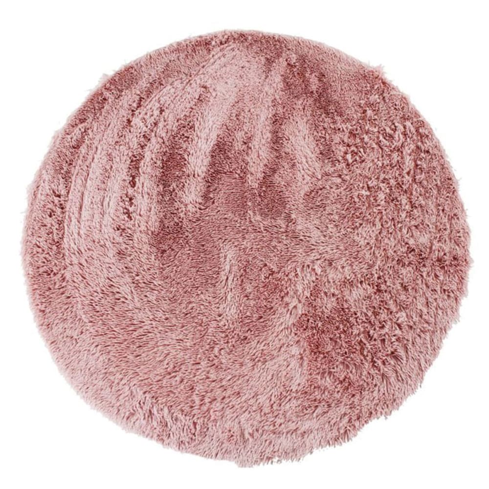 Tapis lavable à base fine souple extra doux rose diam.160