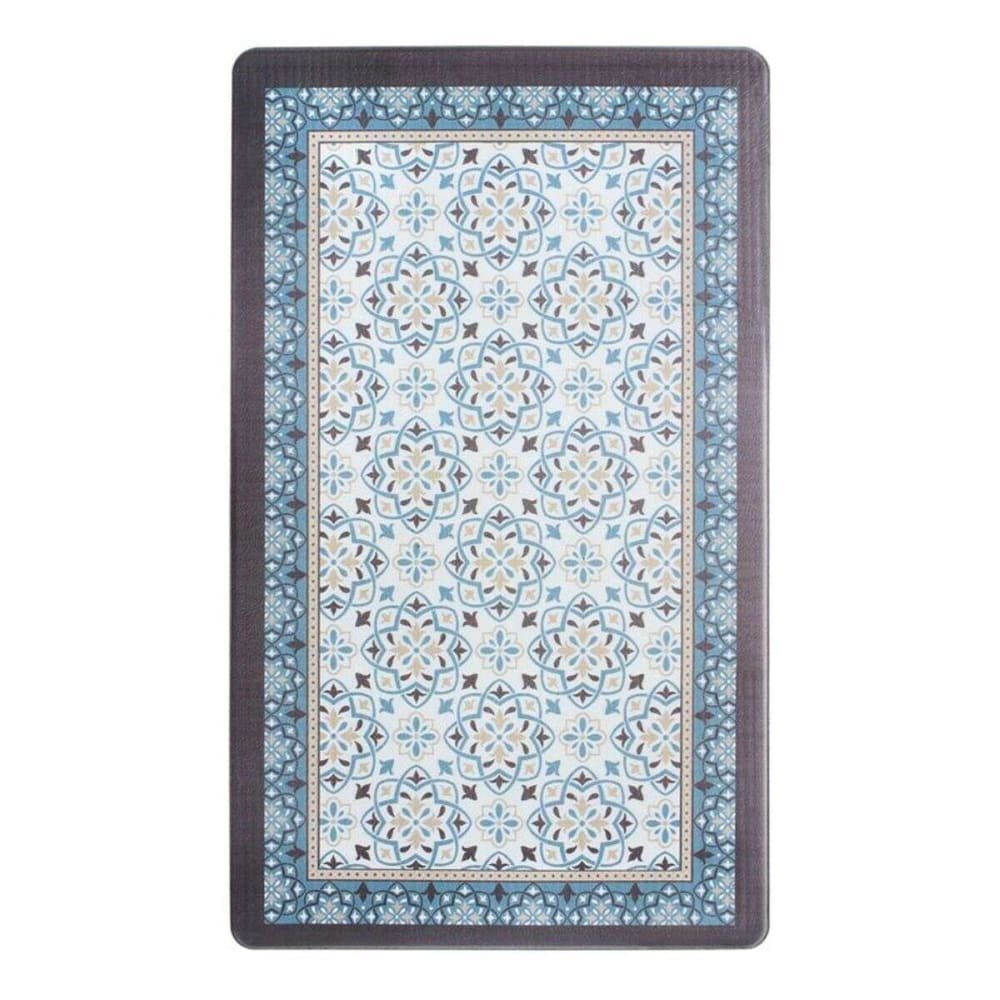 Tapis de cuisine carreaux de ciment bleu gris 45x75