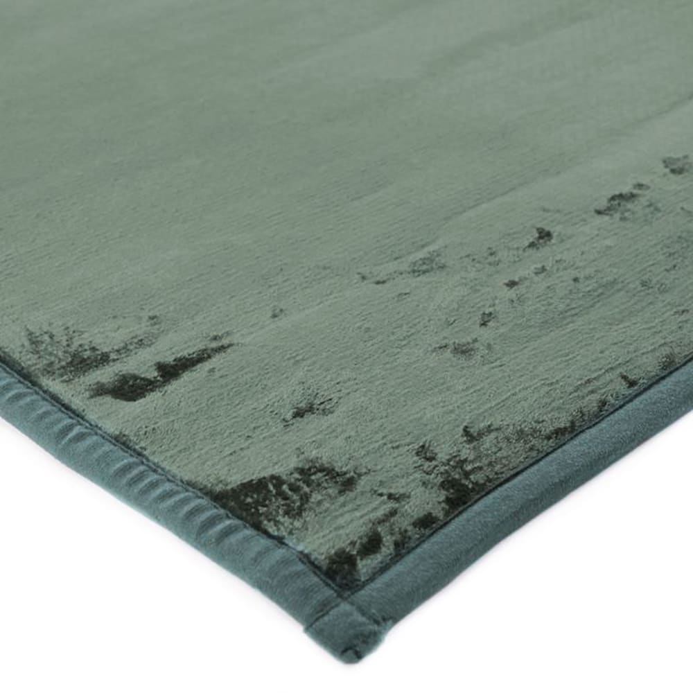 Tappeto morbido effetto velluto verde scuro 185x290 - The Deco