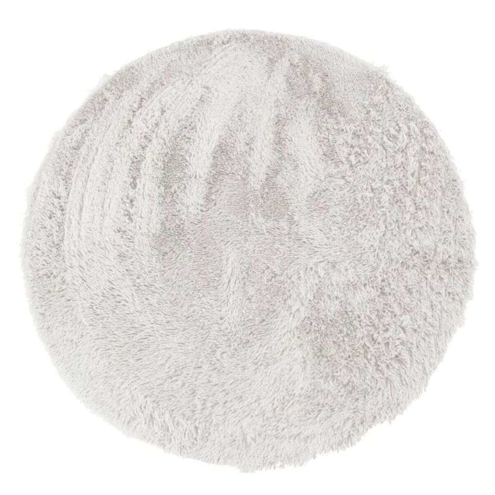 Tapis  à base fine et souple extra doux blanc diam.160
