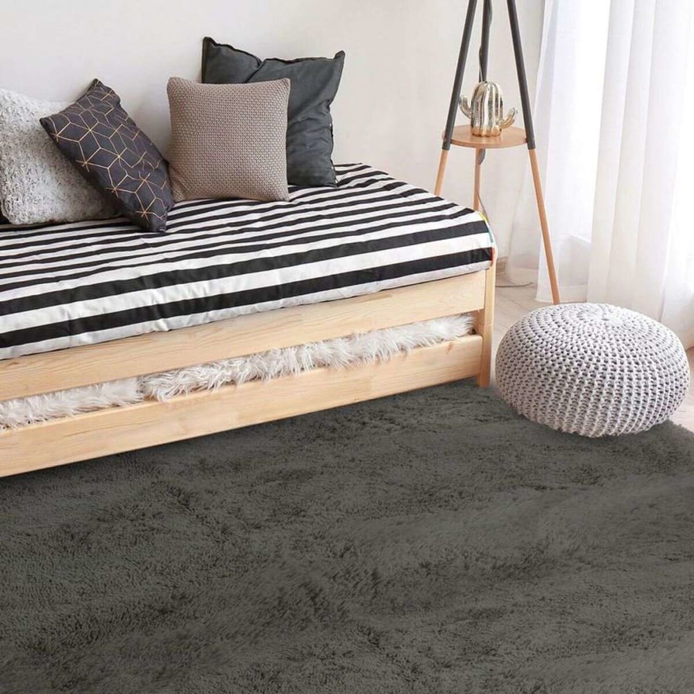 Tapis à base fine et souple extra doux gris foncé 160x230 — vue 3