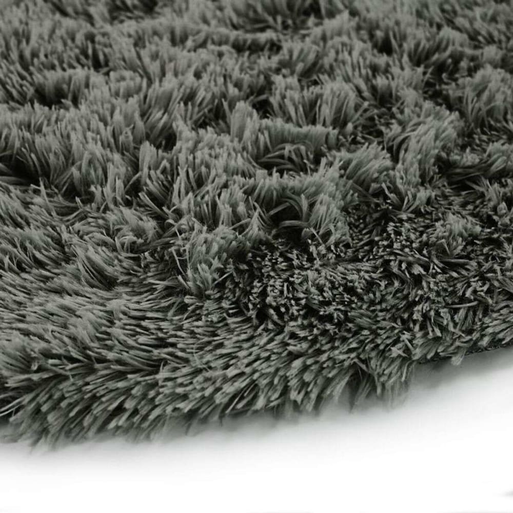 Tapis à base fine et souple extra doux gris foncé diam.160 — vue 4
