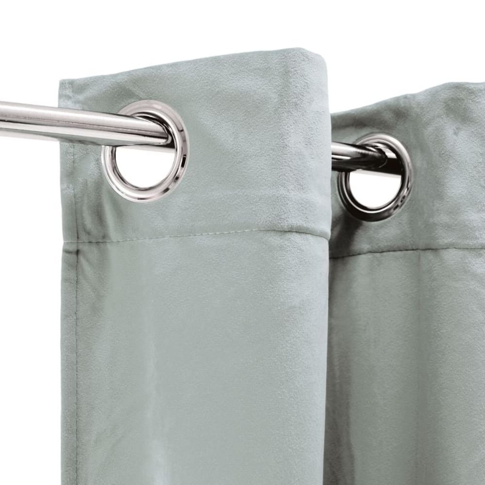 Rideau toucher velours gris clair 140x250 — vue 3