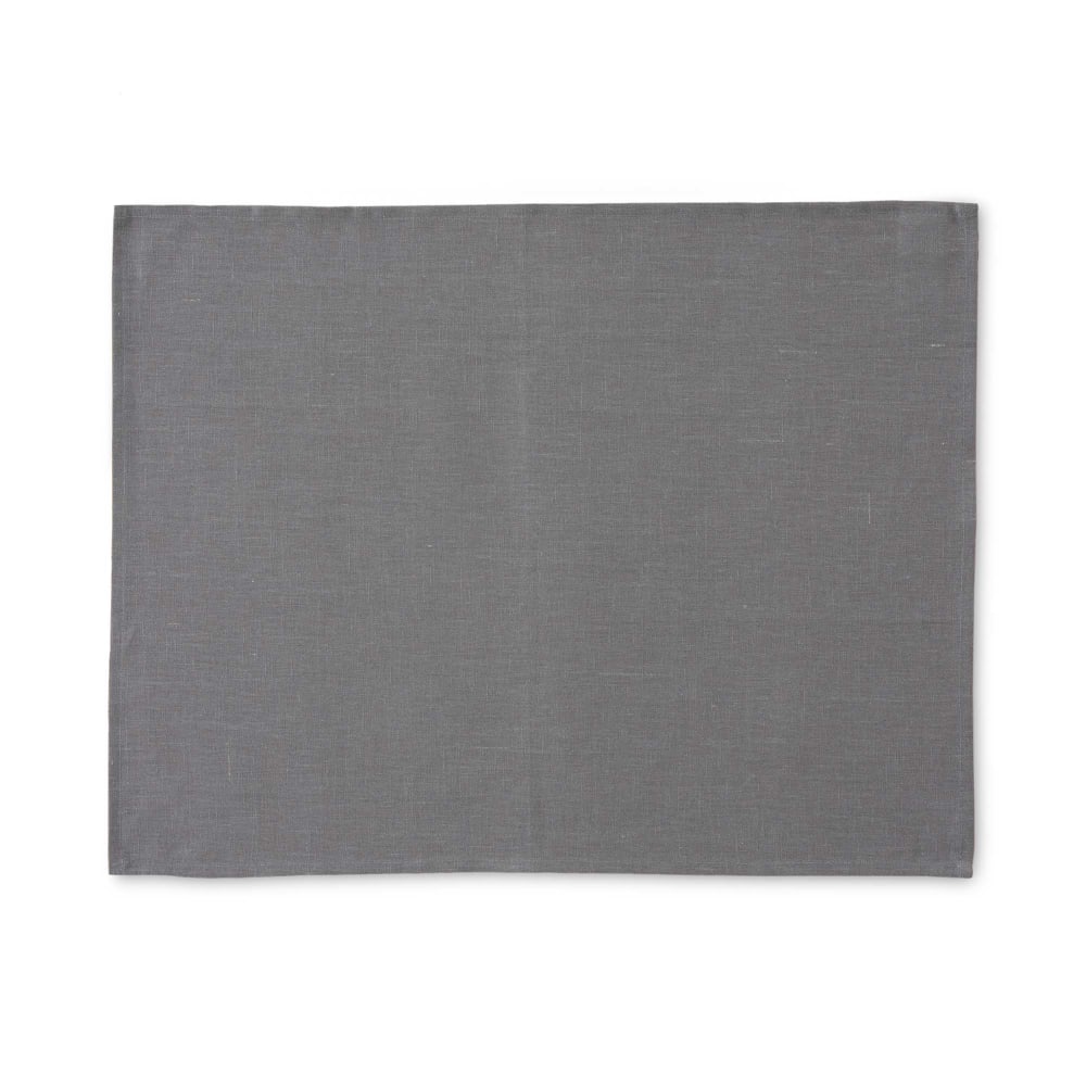 Muare Home 4er-Pack Platzsets 100% Leinen anthrazit 35x45 cm style modern Grau Leinen