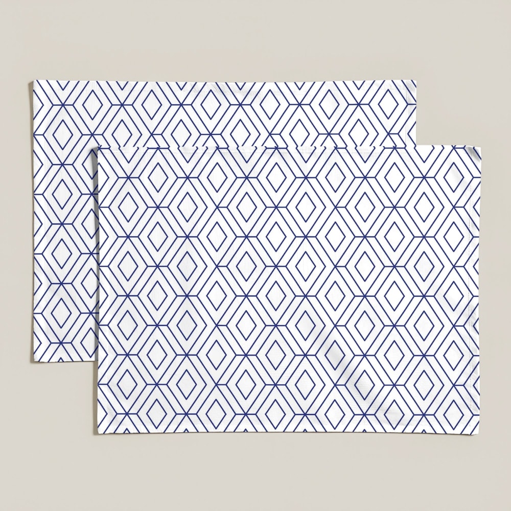 Lot de 2 dessous-de-verre bleu 35x45