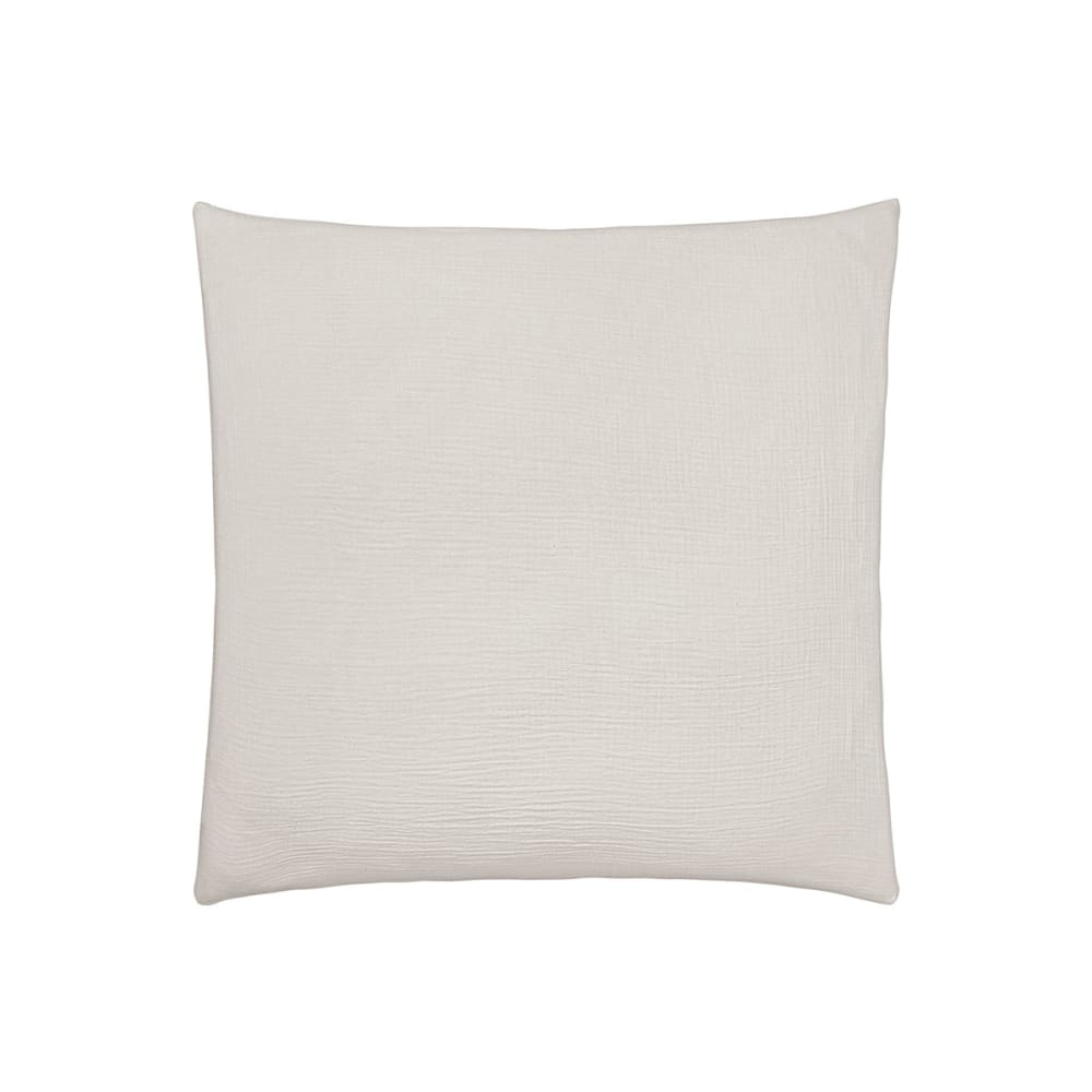 Taie d'oreiller uni en gaze de coton greige 65x65