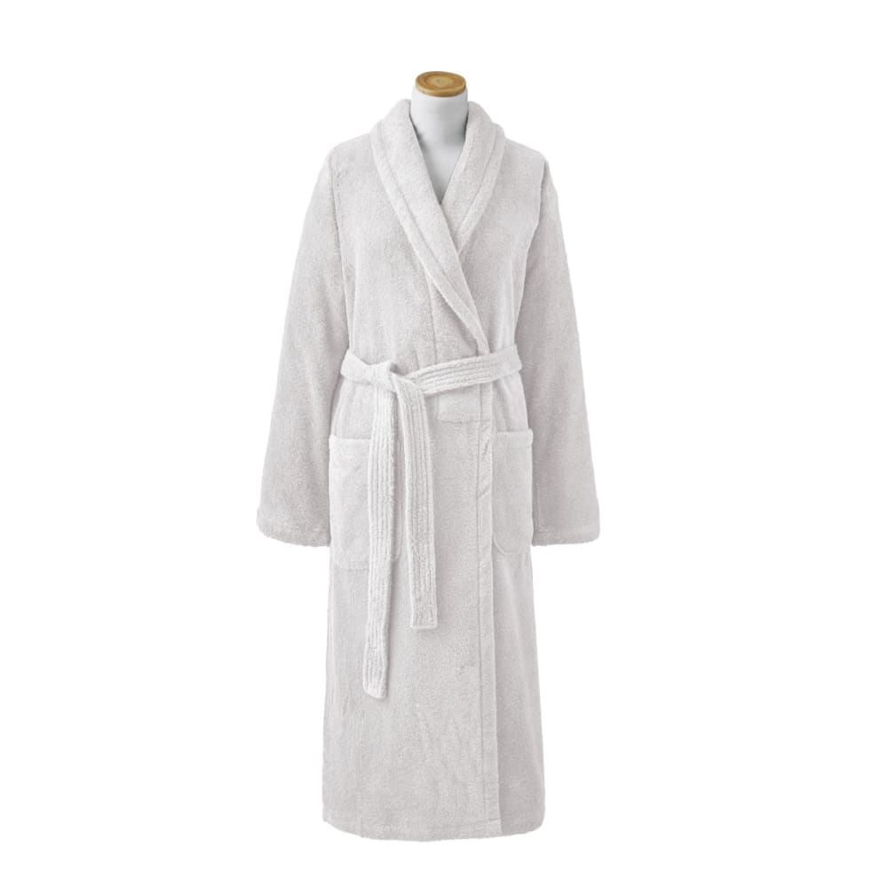 Peignoir de bain avec capuche gris S