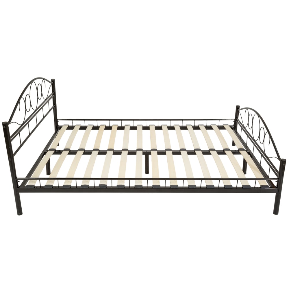 Lit design romantique avec sommier noir/noir