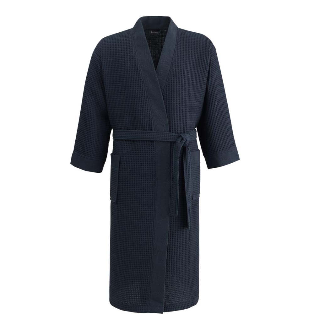 Ppeignoir nid d'abeille mixte bleu nuit xl