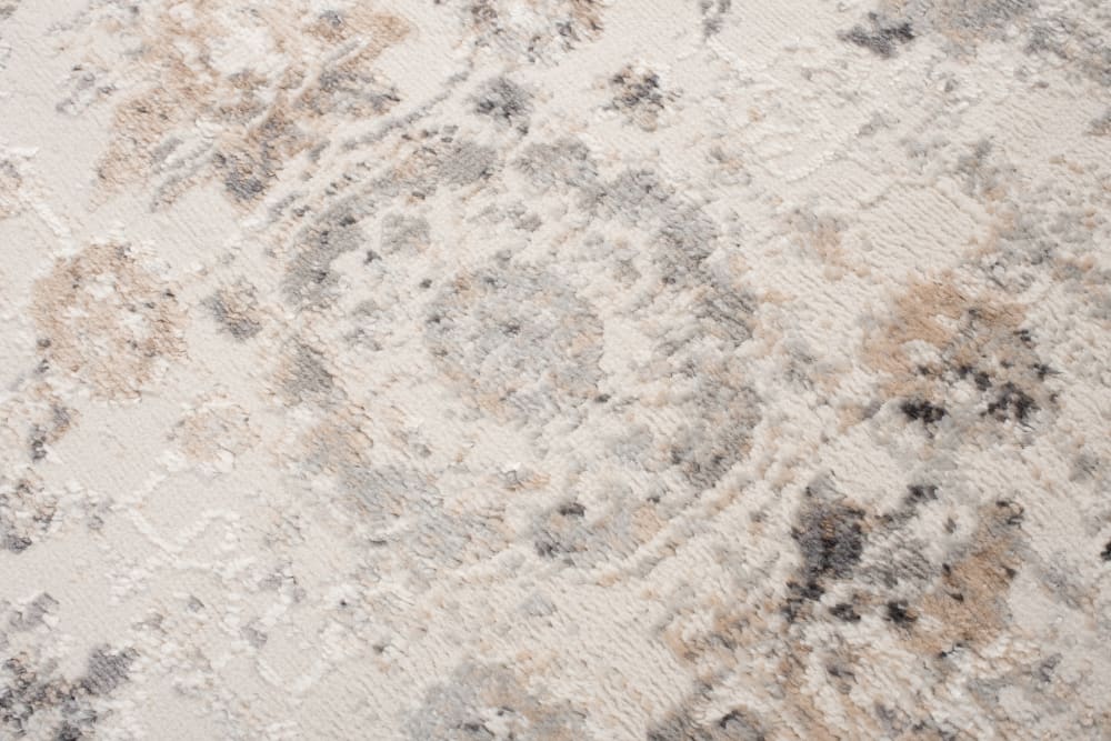 Alfombra para salón comedor clásico beige gris flores 140x200 - Maisons du Monde