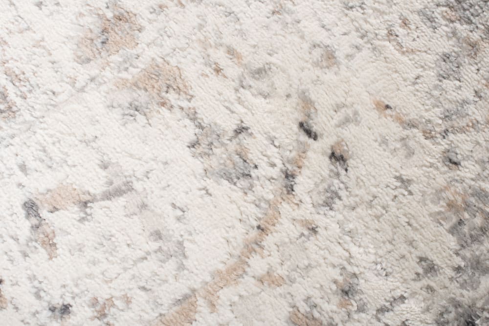 Alfombra de salón comedor clásico beige crema gris flores 80x150 - Maisons du Monde
