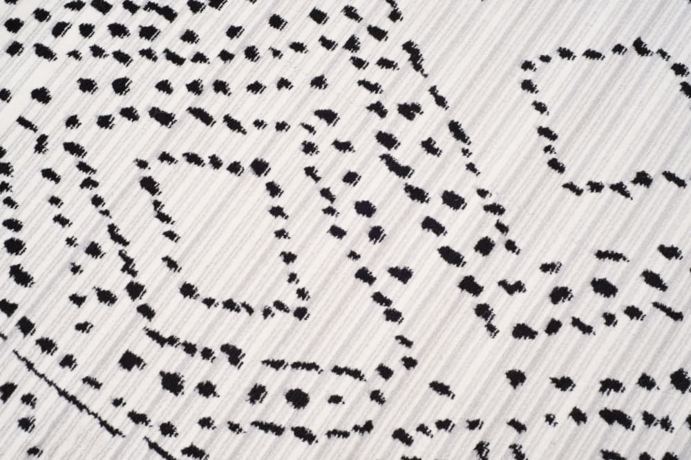 Alfombra para salón crema negro étnico puntos 80 x 150 cm - Maisons du Monde
