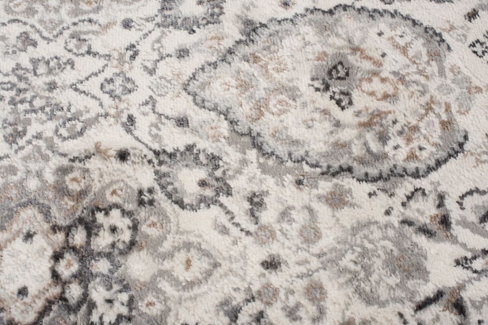 Alfombra para salón comedor clásico marrón gris crema 120x170 - Maisons du Monde