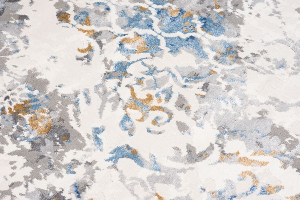 Tappeto da soggiorno grigio crema blu marrone treillis 160x220 -