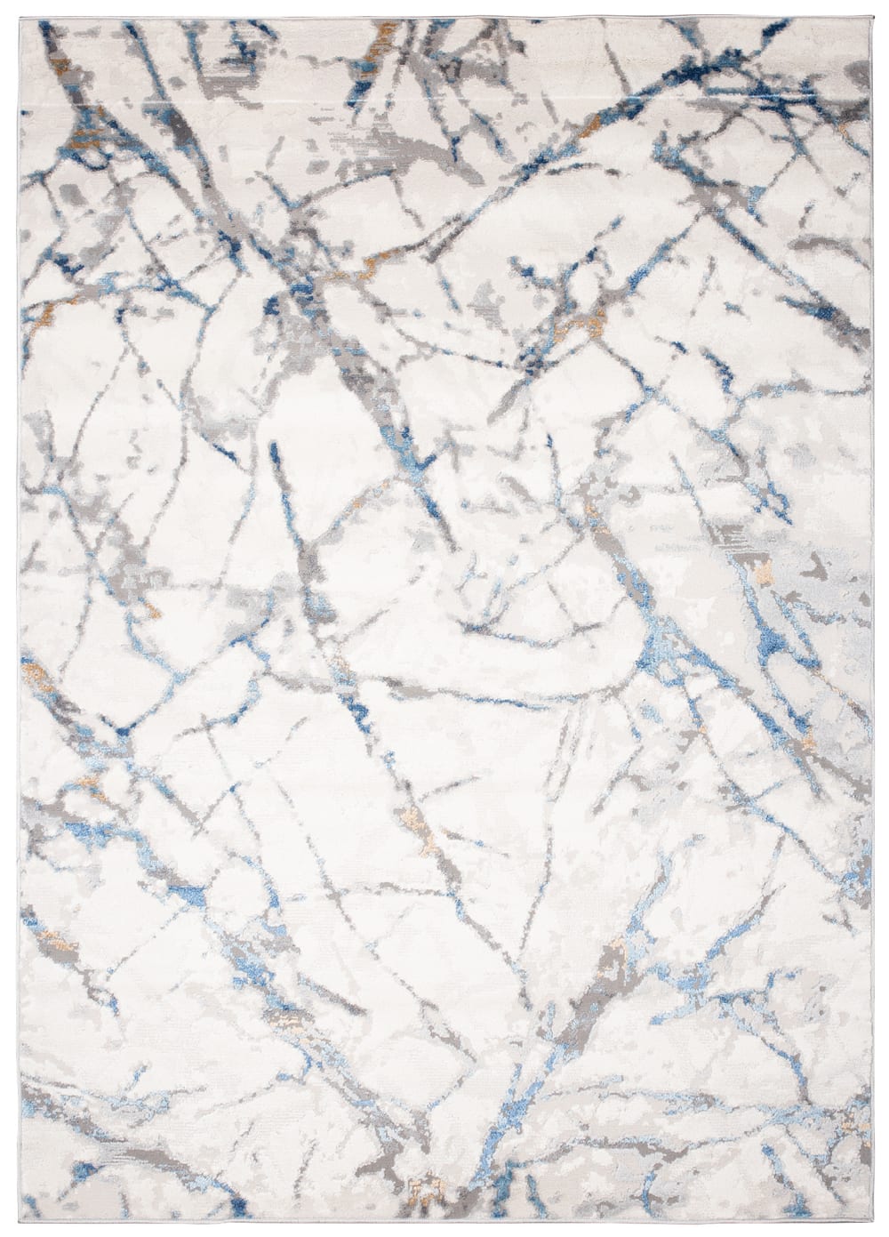 Alfombra de salón dormitorio blanco crema azul gris abstracto 120x170