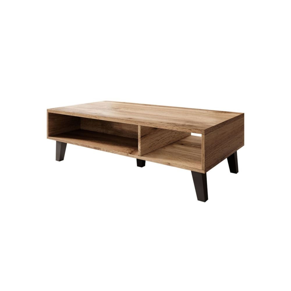 Table basse style industriel 110 cm bois / gris