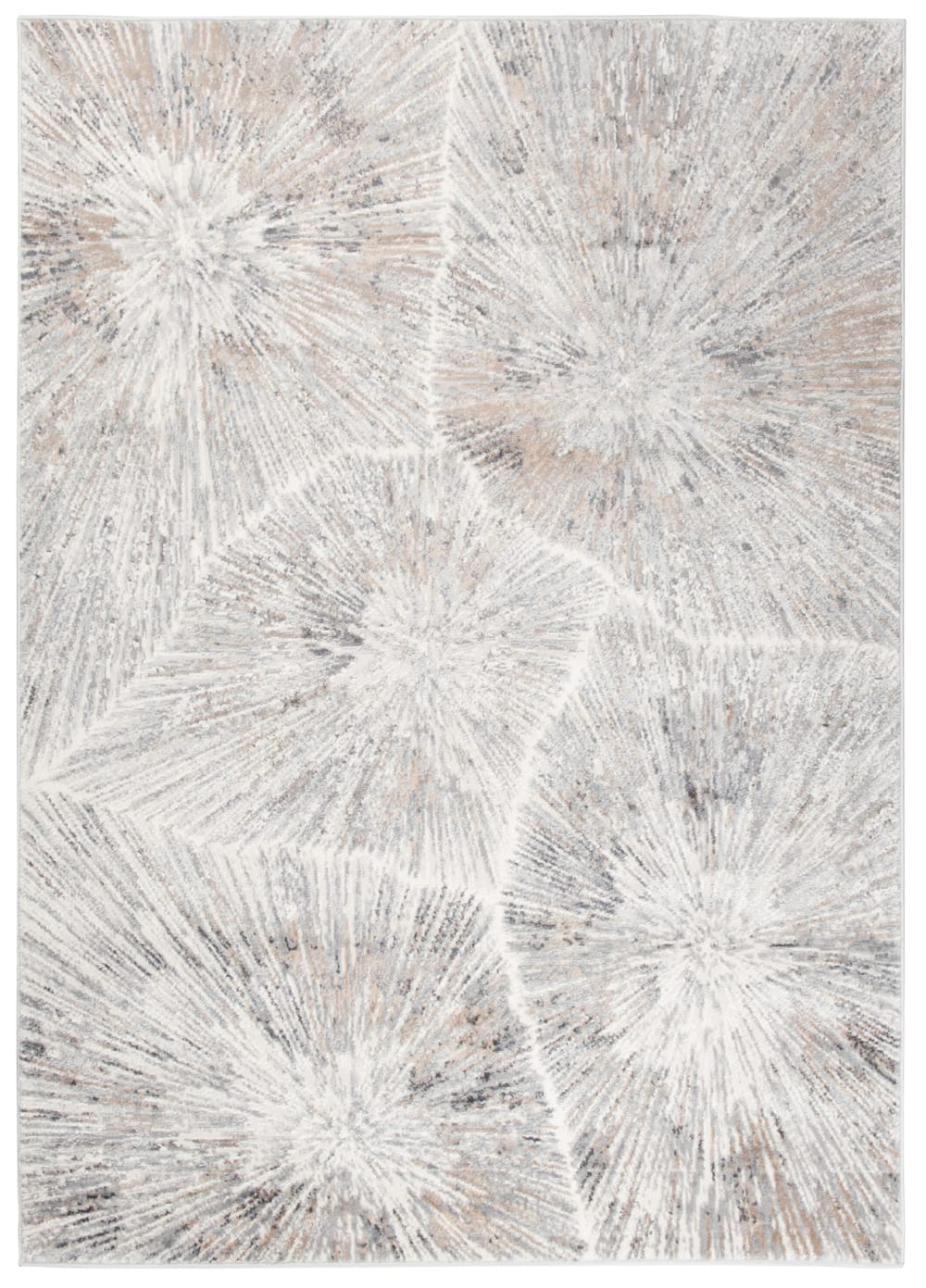 Alfombra para salón comedor crema grafito beige rayas 140x200