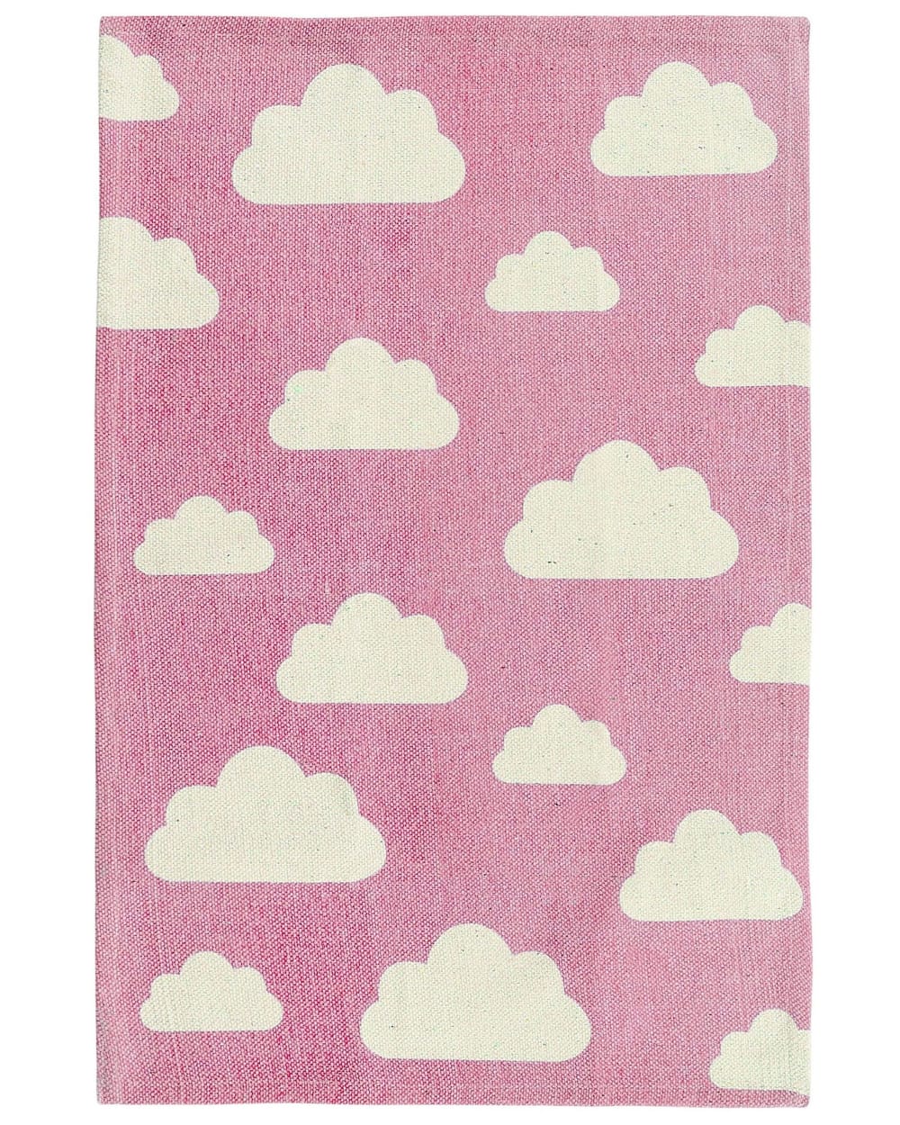 Tapis enfant en tissu rose 90x60cm