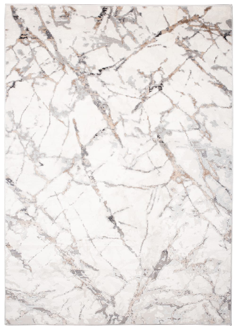 Alfombra de salón dormitorio blanco crema gris beige abstracto 80x150