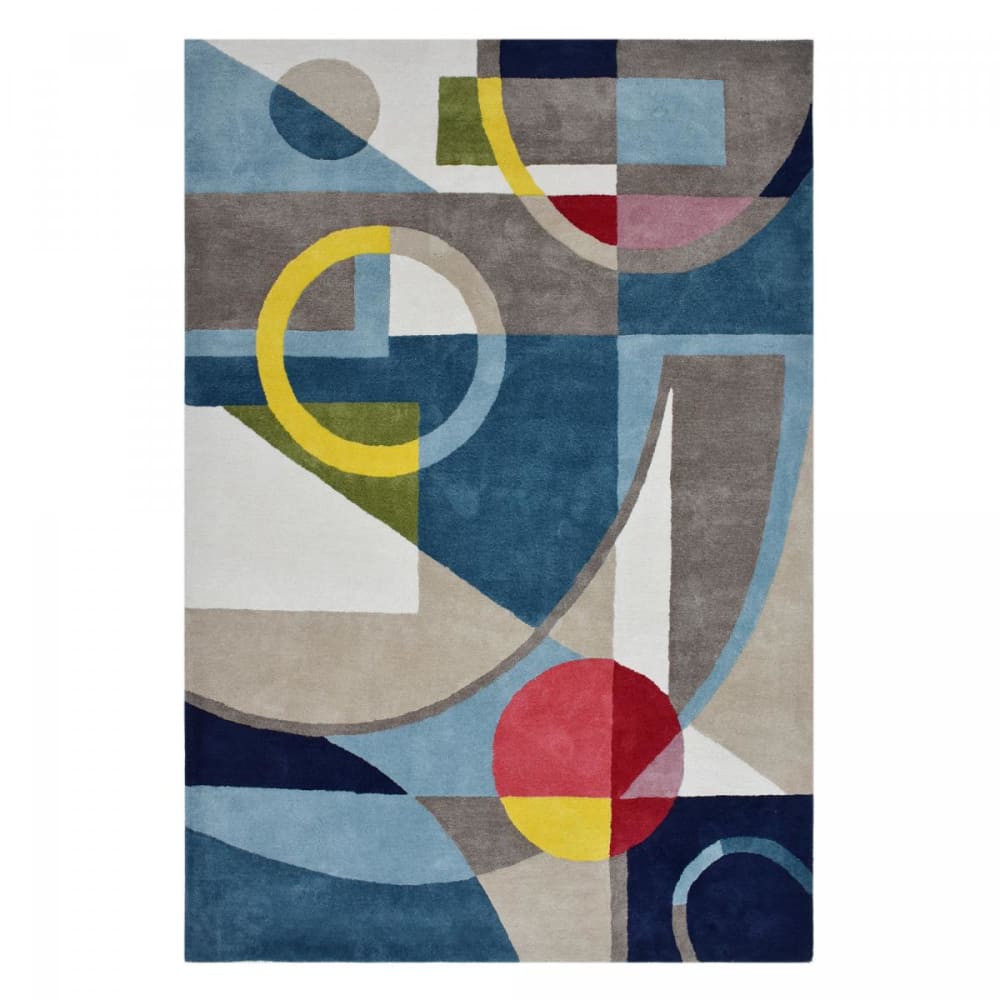 Un amour de tapis Handgetufteter Teppich aus 100 % Bio-Baumwolle, 160 x 230 mehrfarbig style modern Öko-Tex Zertifikat - Baumwolle